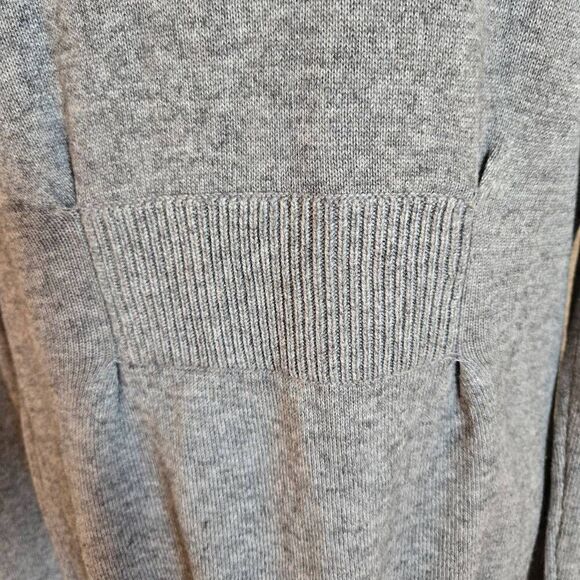 NWOT Neiman Marcus Womens Silk Cashmere Blend Open Front Cardigan Gray Sz Medium - Picture 6 of 11